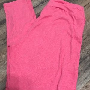 Solid pink LuLaRoe leggings